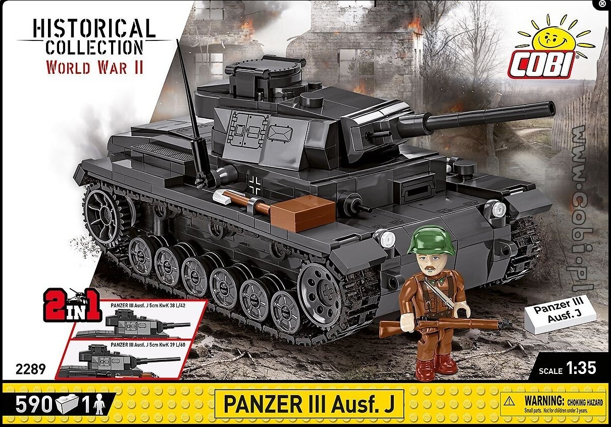 Cover: 5902251022891 | COBI Historical Collection 2289 - Panzer III Ausf.J 2in1 Modell,...