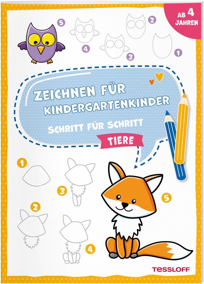 Cover: 9783788644925 | Zeichnen für Kindergartenkinder. Schritt für Schritt. Tiere | Buch