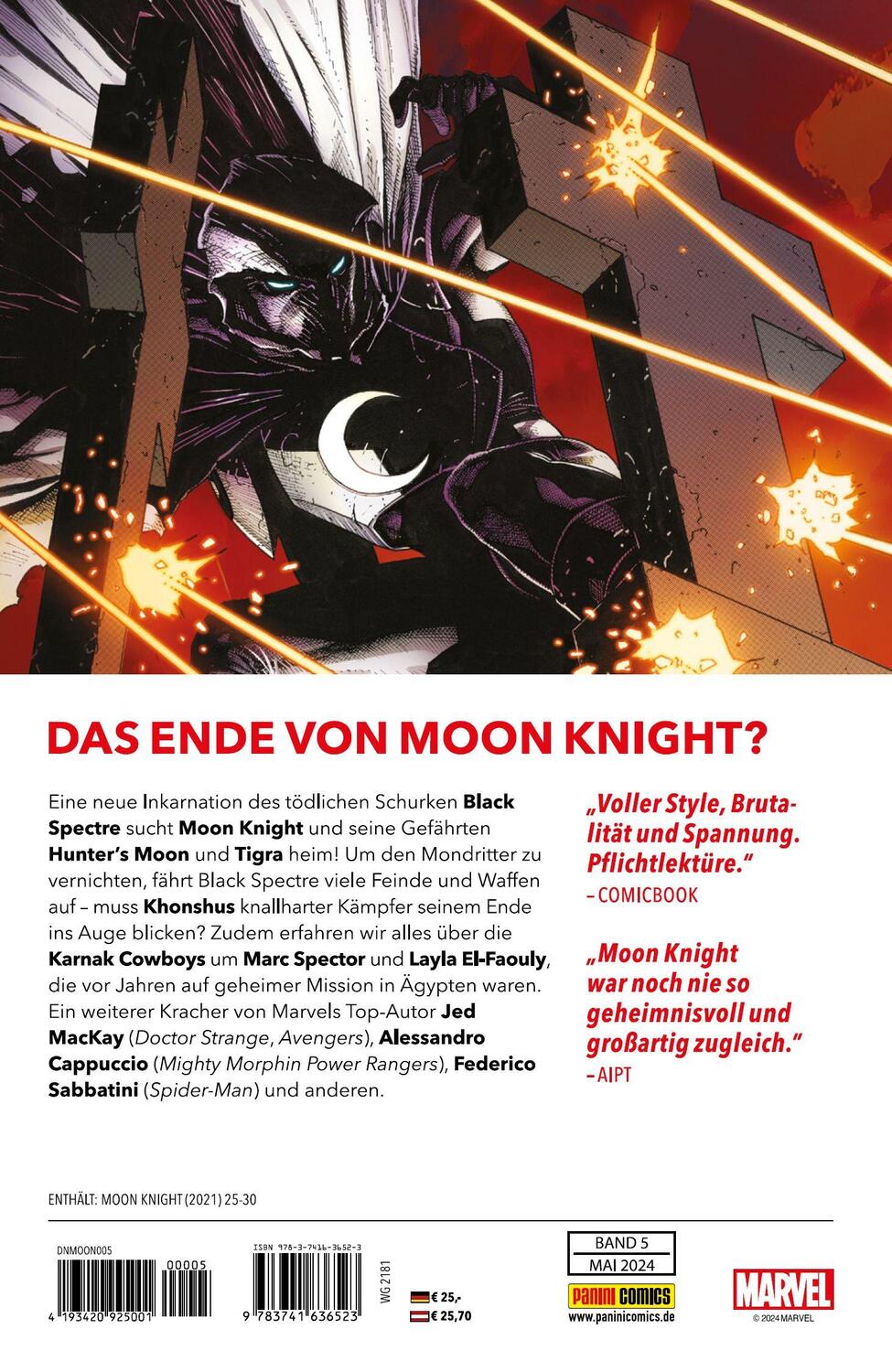 Rückseite: 9783741636523 | Moon Knight: Wächter der Nacht | Bd. 5: Der Tod von Moon Knight | Buch