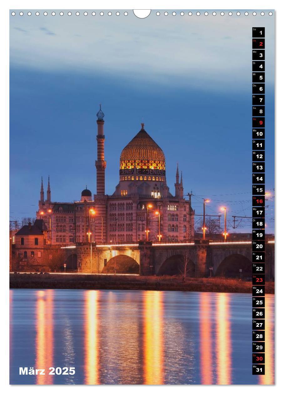 Bild: 9783457087671 | Dresden bei Nacht (Wandkalender 2025 DIN A3 hoch), CALVENDO...