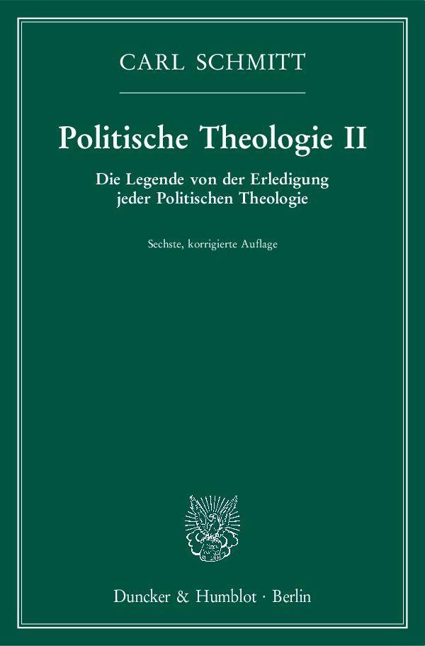 Cover: 9783428152216 | Politische Theologie II | Carl Schmitt | Taschenbuch | Deutsch | 2017