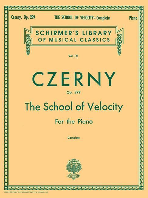Cover: 9780793552900 | School of Velocity, Op. 299 (Complete): Schirmer Library of...