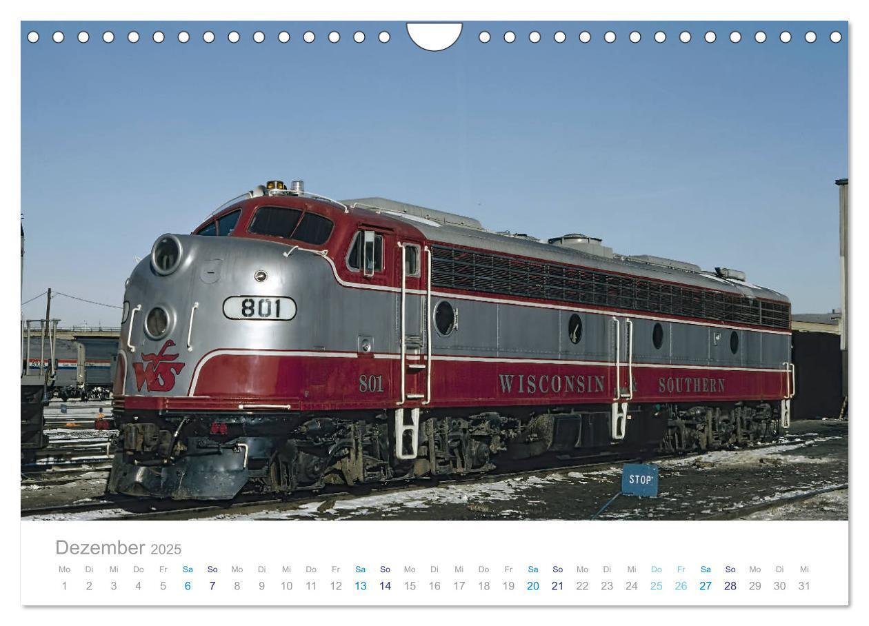 Bild: 9783435433421 | US Diesellokomotiven (Wandkalender 2025 DIN A4 quer), CALVENDO...