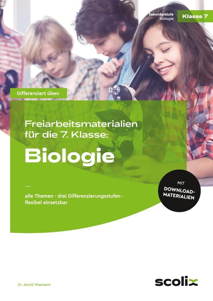 Cover: 9783403107187 | Freiarbeitsmaterialien f. d. 7. Klasse: Biologie | Astrid Wasmann