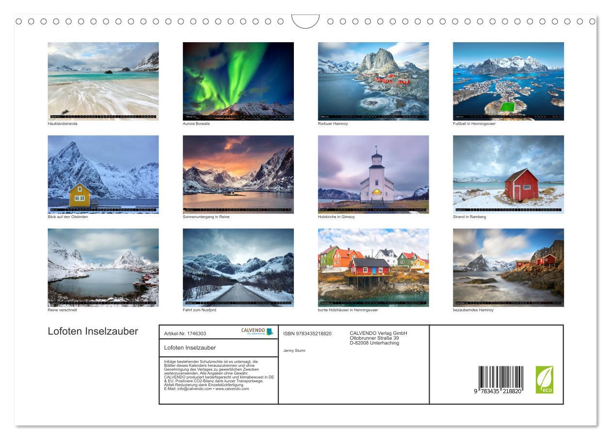 Bild: 9783435218820 | Lofoten Inselzauber (Wandkalender 2025 DIN A3 quer), CALVENDO...