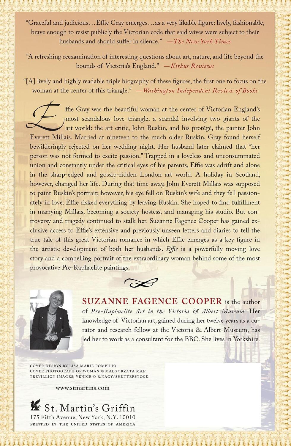 Rückseite: 9781250016256 | Effie | Suzanne Fagence Cooper | Taschenbuch | Paperback | Englisch