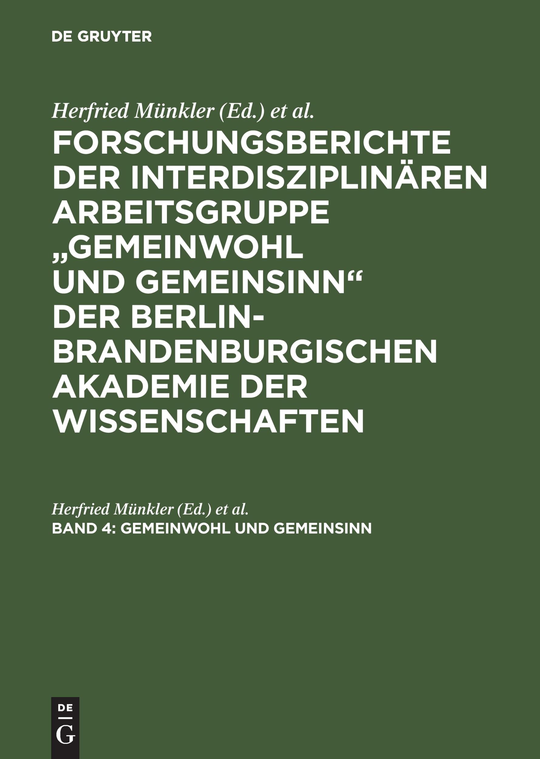 Cover: 9783050036793 | Gemeinwohl und Gemeinsinn | Zwischen Normativität und Faktizität