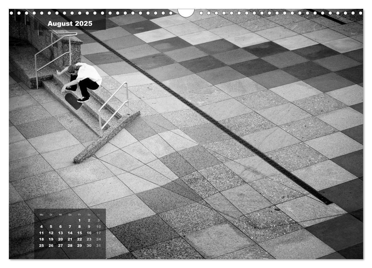 Bild: 9783435672646 | Skateboarden in Schwarz-Weiß (Wandkalender 2025 DIN A3 quer),...