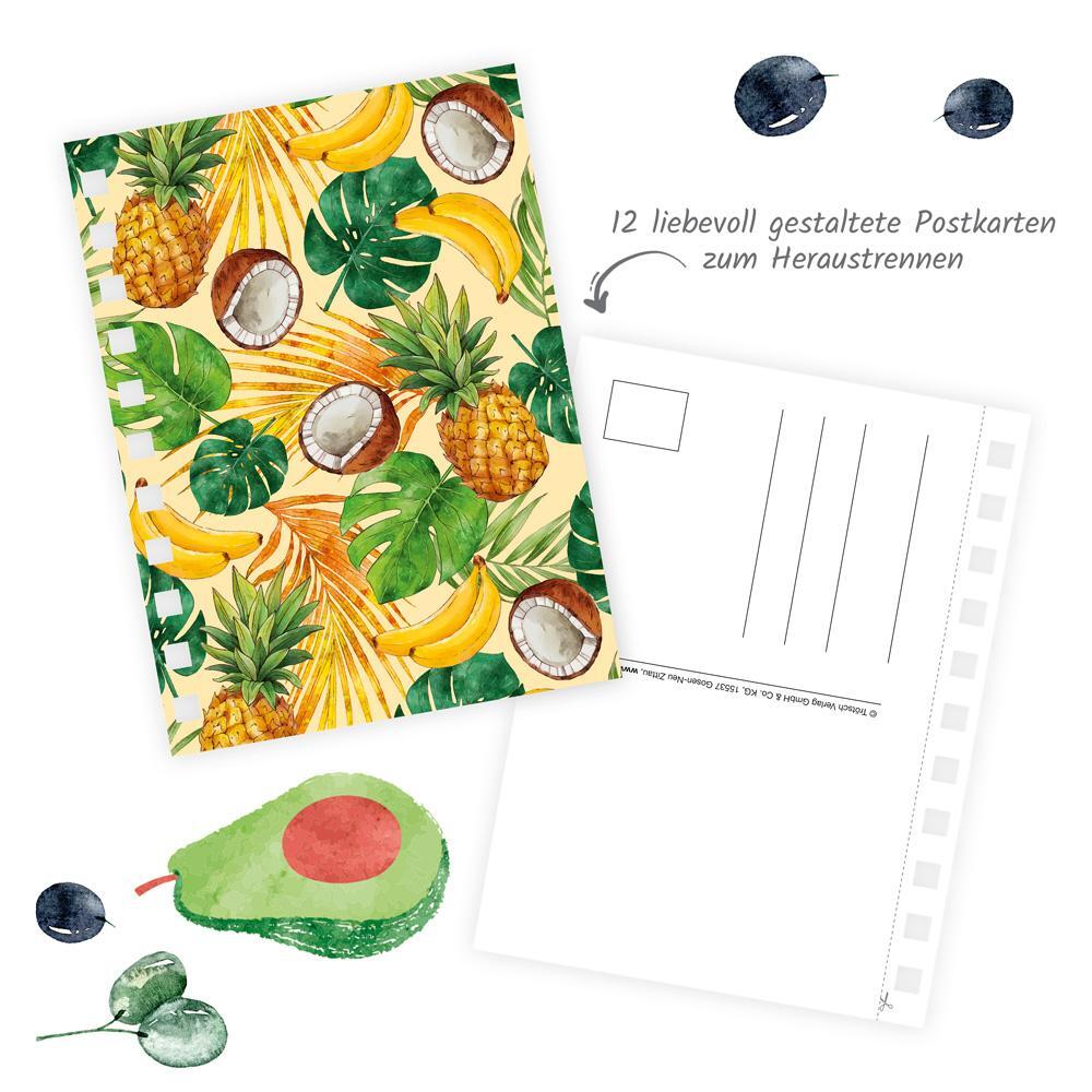 Bild: 4251901507273 | Trötsch Taschenkalender A6 Wire-O Motiv Früchte 2025 mit Postkarten