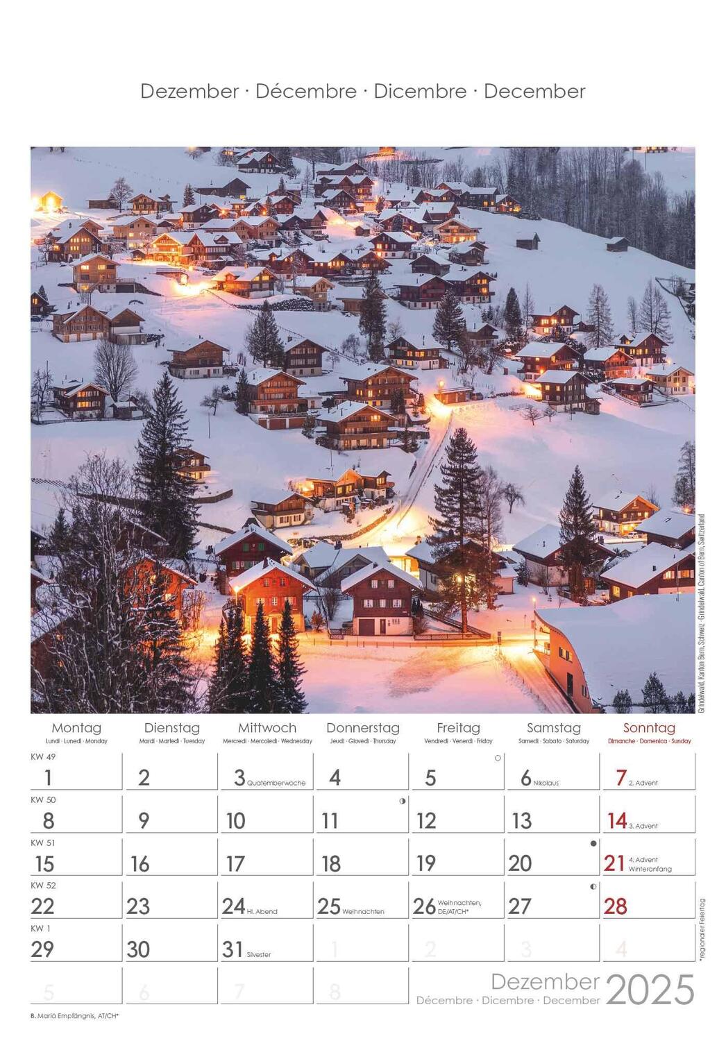 Bild: 4251732341091 | Alpen 2025 - Bild-Kalender 23,7x34 cm - The Alps - Wandkalender -...