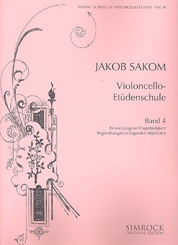 Cover: 9790221101006 | Violoncello-Etüden-Schule | Heft 4 | Jakob Sakom | Broschüre | Deutsch