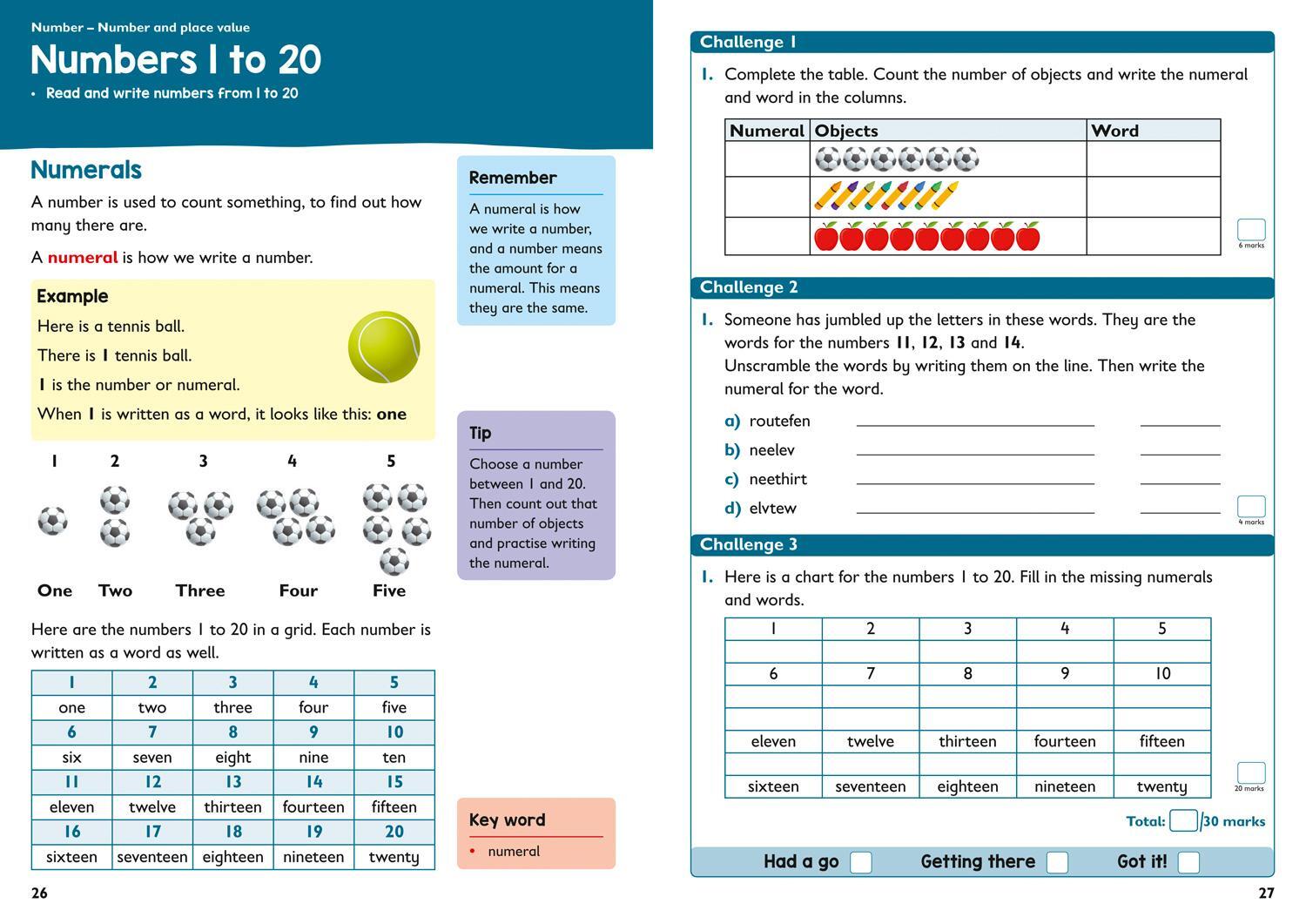 Bild: 9780008398774 | Year 1 Maths and English KS1 Targeted Study &amp; Practice Book | Ks1