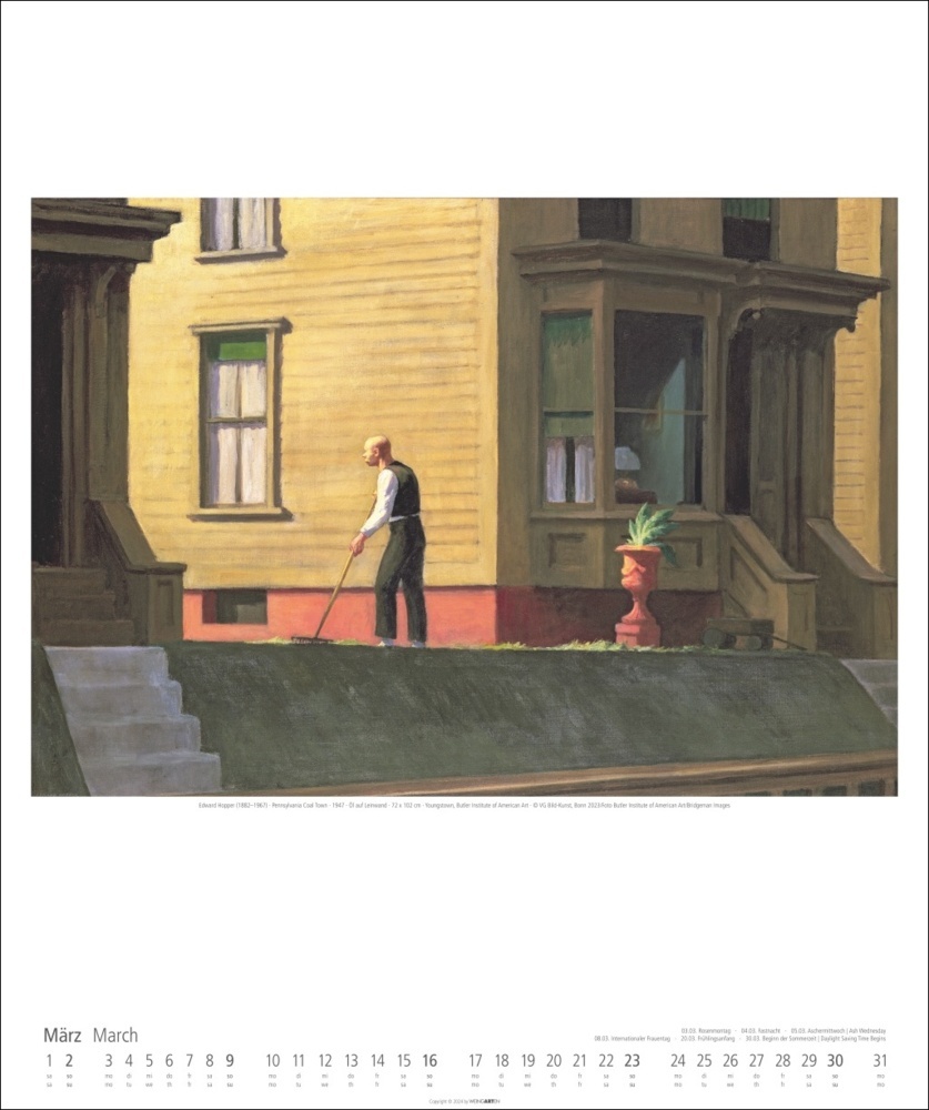 Bild: 9783839900154 | Edward Hopper Kalender 2025 | Edward Hopper | Kalender | Spiralbindung