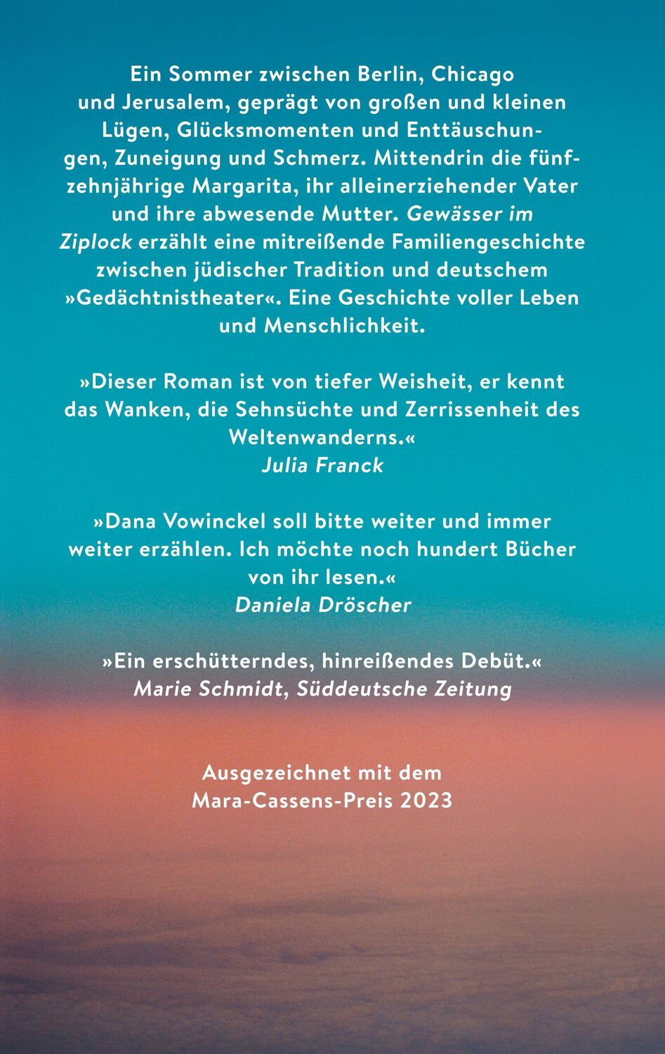 Rückseite: 9783518473603 | Gewässer im Ziplock | Dana Vowinckel | Buch | 362 S. | Deutsch | 2023