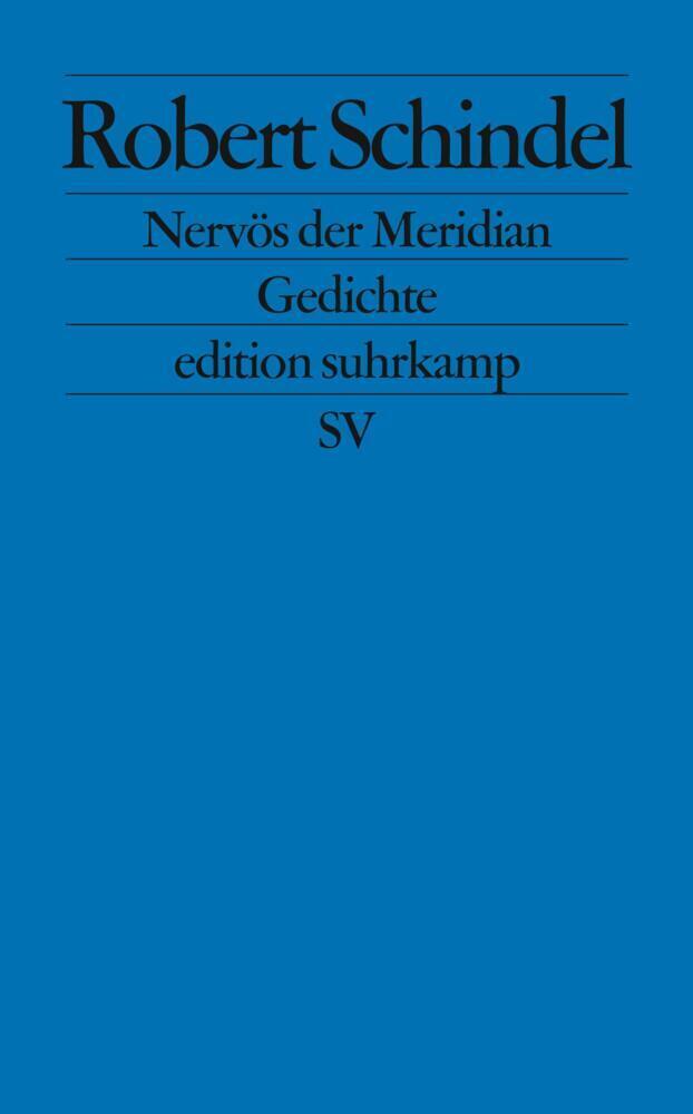Cover: 9783518123171 | Nervös der Meridian | Gedichte | Robert Schindel | Taschenbuch