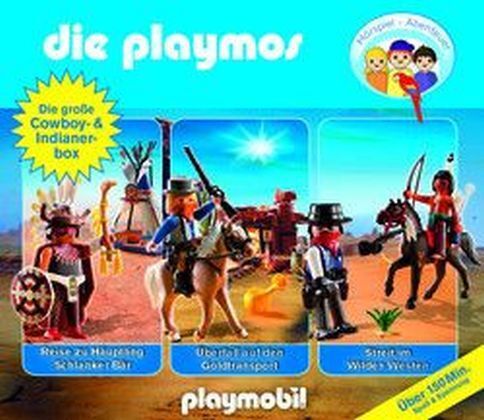 Cover: 4260229660522 | Die Playmos - Die Cowboy- und Indianerbox, 3 Audio-CDs | Audio-CD