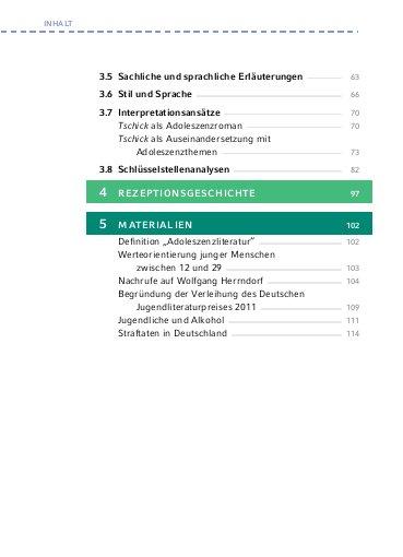 Bild: 9783804420786 | Tschick - Textanalyse und Interpretation | Wolfgang Herrndorf | Buch