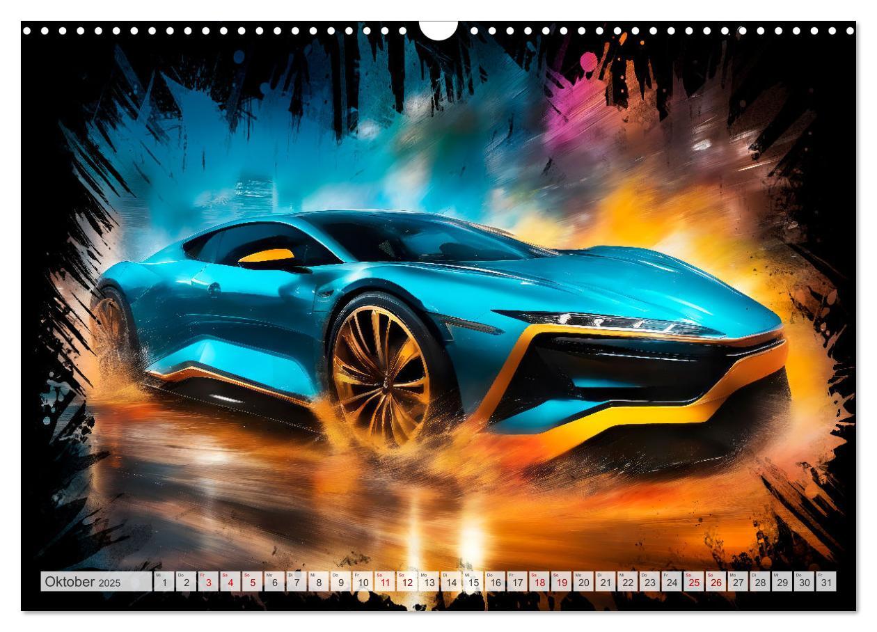 Bild: 9783383860805 | Coole KI-generierte SPORTWAGEN (Wandkalender 2025 DIN A3 quer),...