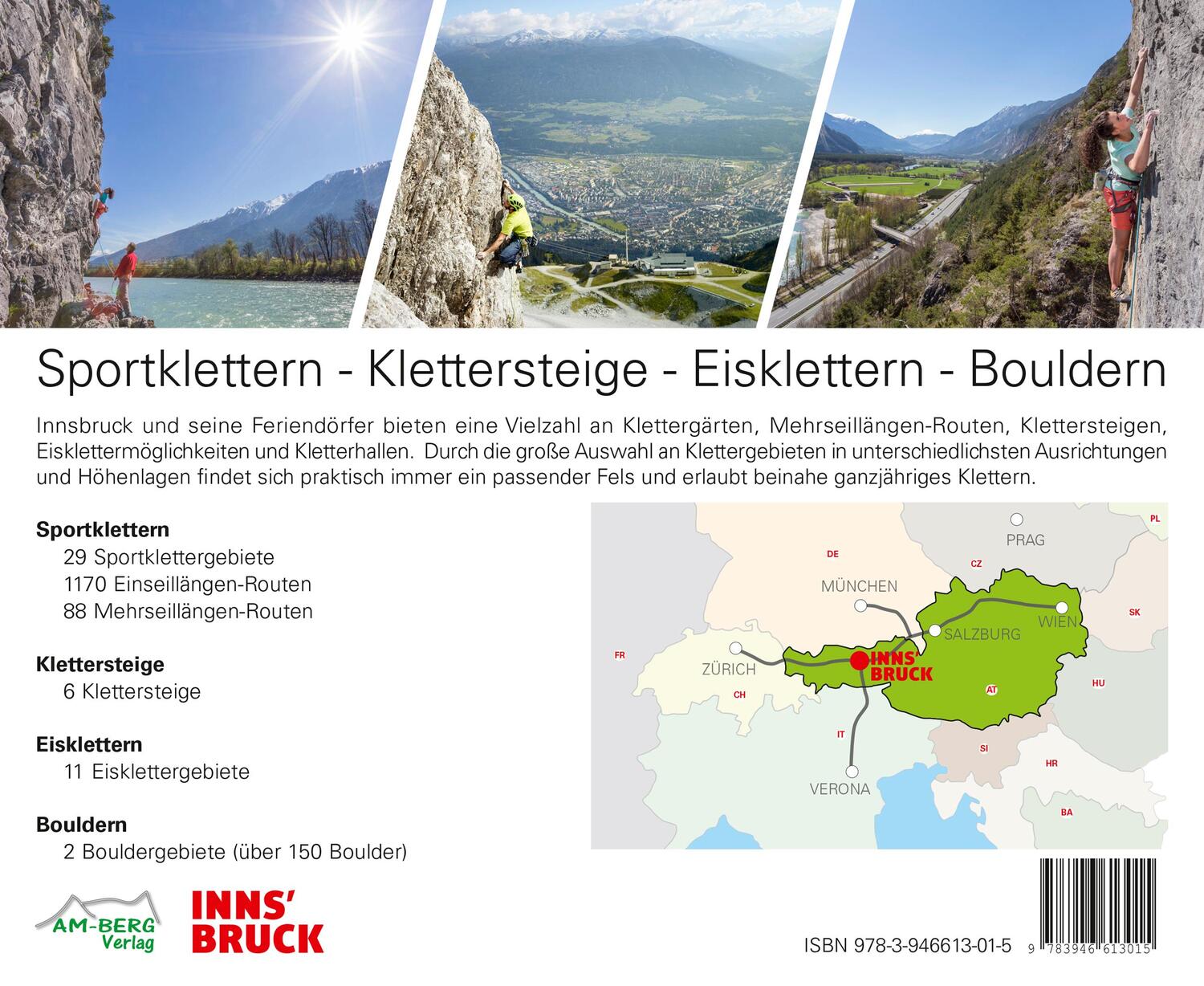 Rückseite: 9783946613015 | Sportklettern Innsbruck und seine Feriendörfer | Günter Durner (u. a.)