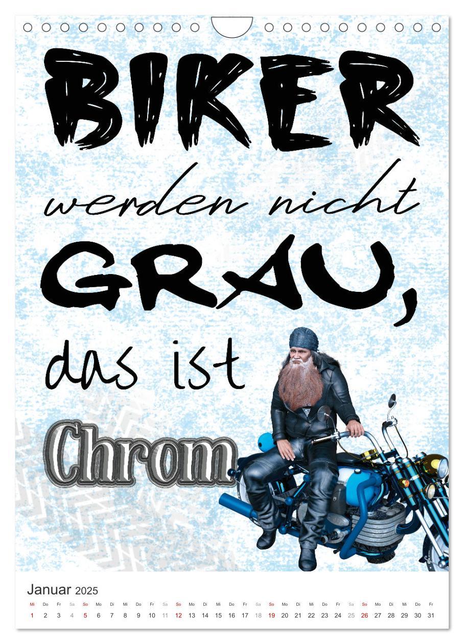 Bild: 9783435923823 | Coole Biker-Sprüche (Wandkalender 2025 DIN A4 hoch), CALVENDO...