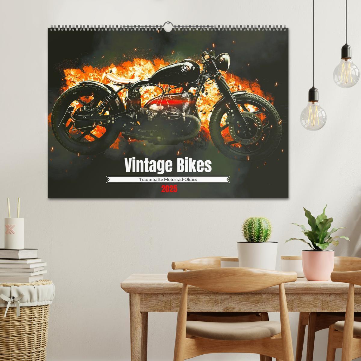 Bild: 9783383949463 | Vintage Bikes. Traumhafte Motorrad-Oldies (Wandkalender 2025 DIN A2...