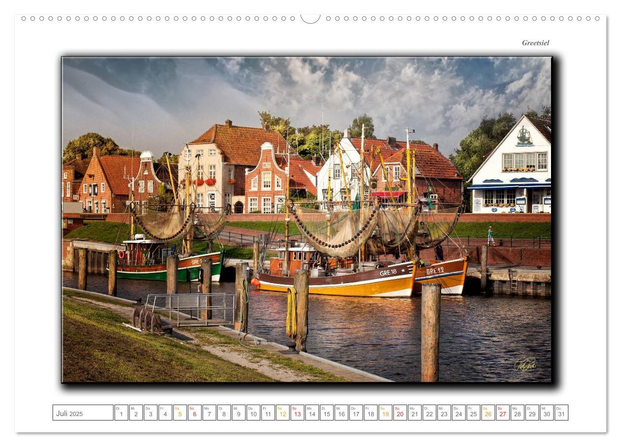 Bild: 9783435703937 | Ostfriesland - die bezaubernden alten Häfen (Wandkalender 2025 DIN...