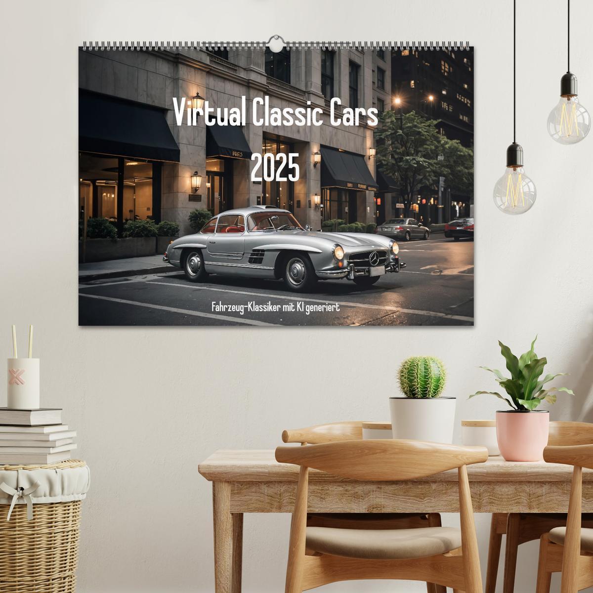 Bild: 9783457137628 | Virtual Classic Cars (Wandkalender 2025 DIN A2 quer), CALVENDO...