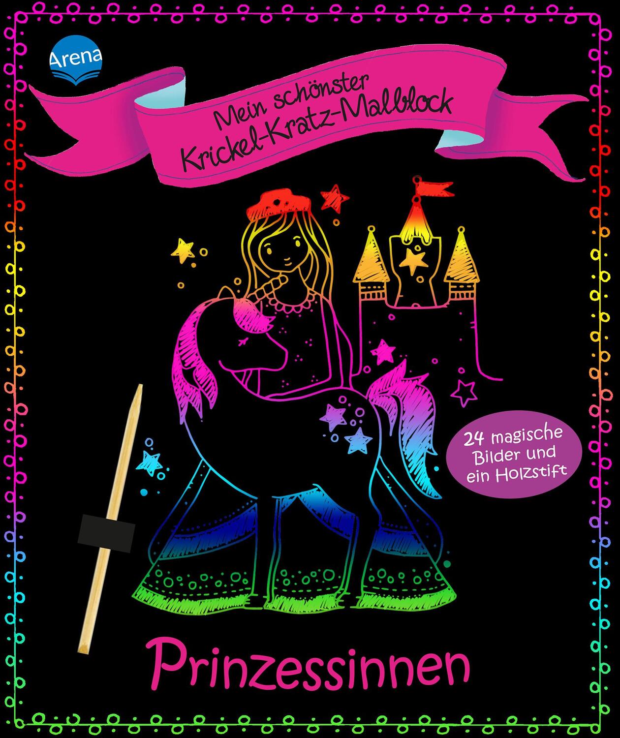 Cover: 9783401712369 | Mein schönster Krickel-Kratz-Malblock. Prinzessinnen | Nicola Dehmer