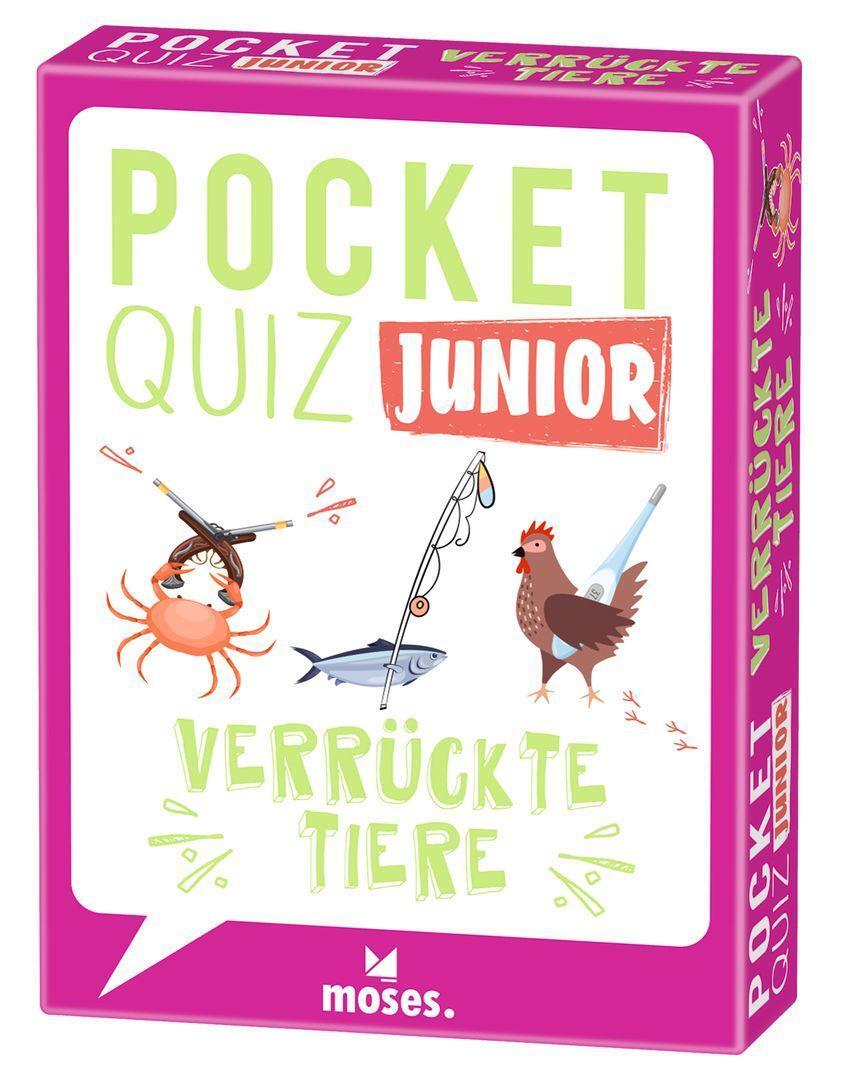 Cover: 9783964552570 | Pocket Quiz junior Verrückte Tiere | Anke Küpper | Spiel | Deutsch
