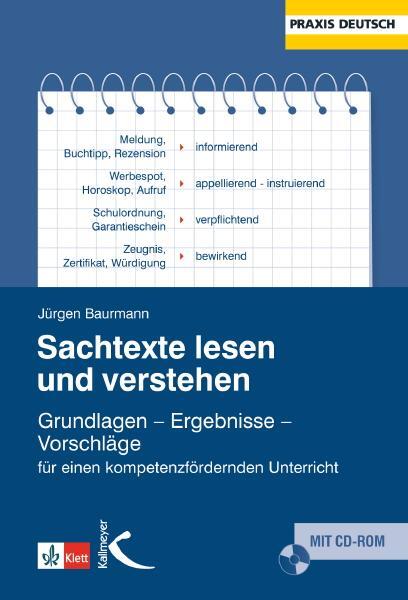 Cover: 9783780010421 | Sachtexte lesen und verstehen | Jürgen Baurmann | Taschenbuch | 196 S.