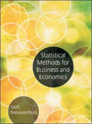 Cover: 9780077109875 | Statistical Methods for Business and Economics | Gert Nieuwenhuis