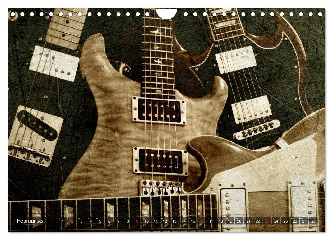 Bild: 9783435728572 | GITARREN Vintage Art (Wandkalender 2025 DIN A4 quer), CALVENDO...