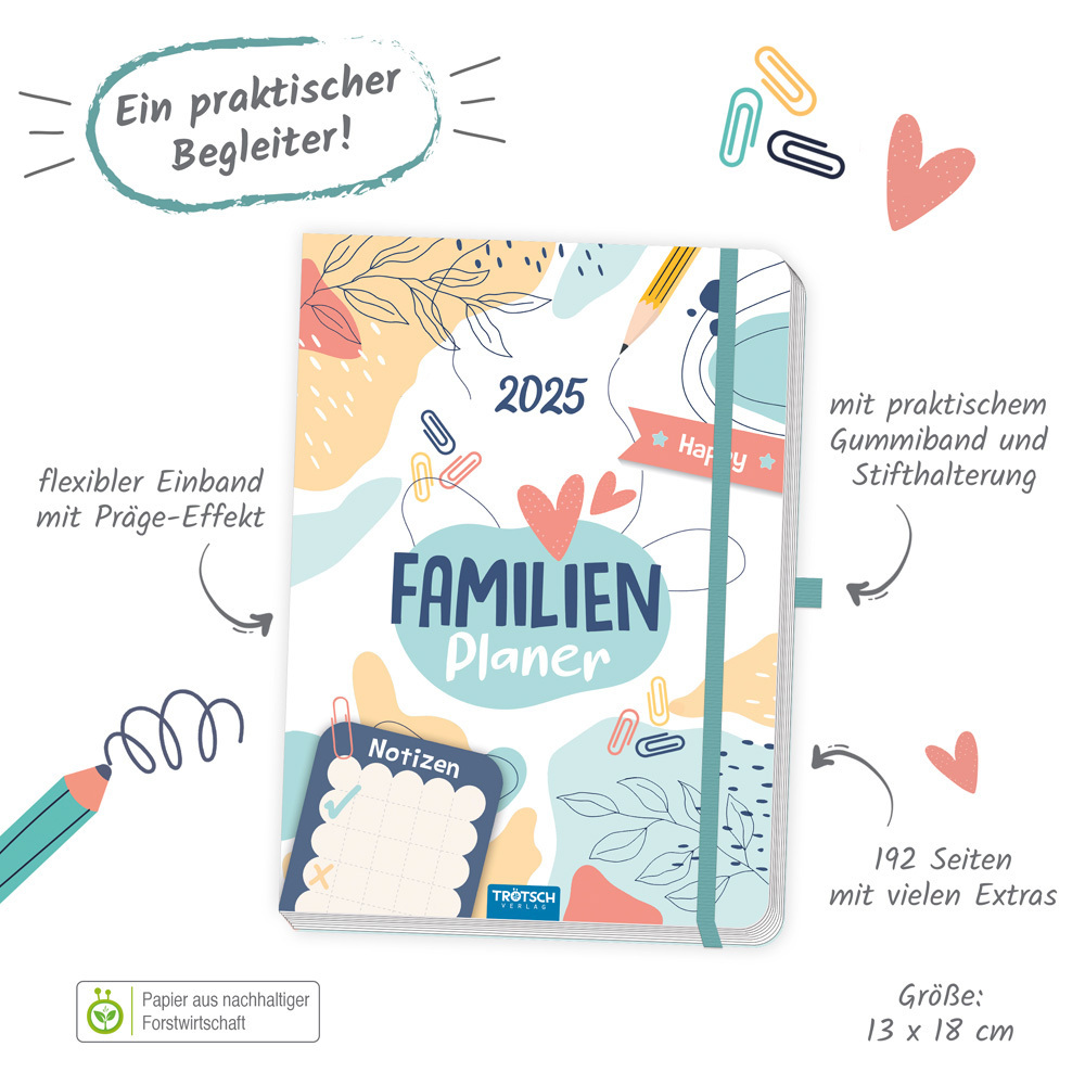 Bild: 4251901507235 | Trötsch Wochenbuch Familienplaner 2025 | Wochenkalender | Co.KG | 2025