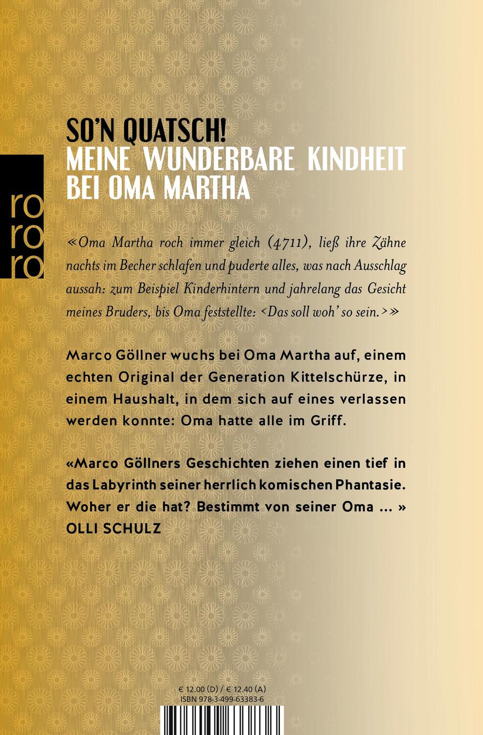 Rückseite: 9783499633836 | Oma Martha &amp; ich | Marco Göllner | Taschenbuch | Paperback | 208 S.