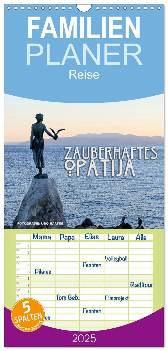 Cover: 9783457108567 | Familienplaner 2025 - Zauberhaftes Opatija mit 5 Spalten...