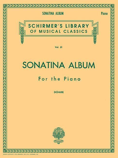 Cover: 9780793525539 | Sonatina Album: Schirmer Library of Classics Volume 51 Piano Solo
