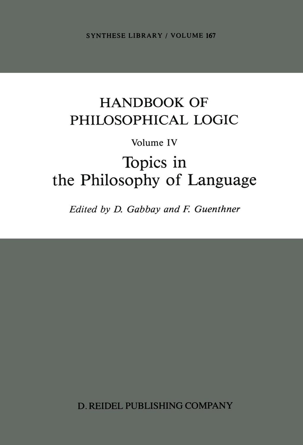 Cover: 9789401070218 | Handbook of Philosophical Logic | Franz Guenthner (u. a.) | Buch