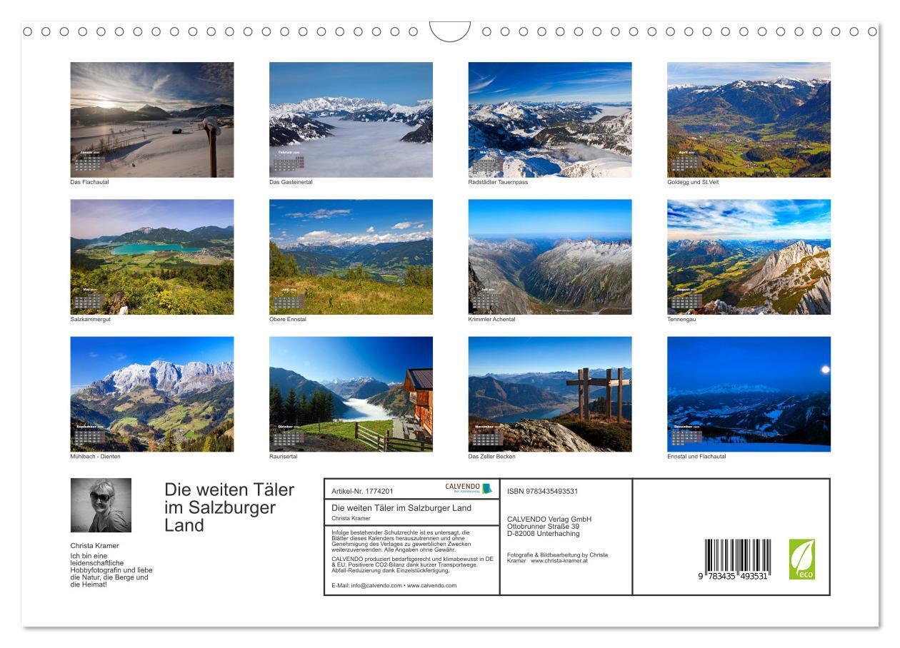 Bild: 9783435493531 | Die weiten Täler im Salzburger Land (Wandkalender 2025 DIN A3...