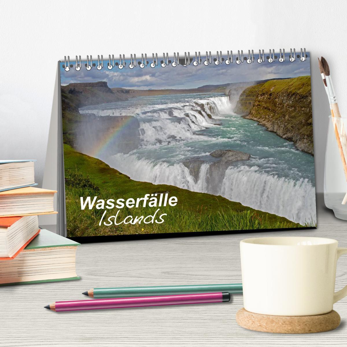 Bild: 9783435819188 | Wasserfälle Islands (Tischkalender 2025 DIN A5 quer), CALVENDO...