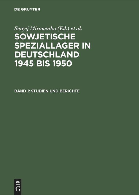 Cover: 9783050025315 | Studien und Berichte | Sergej Mironenko (u. a.) | Buch | Deutsch