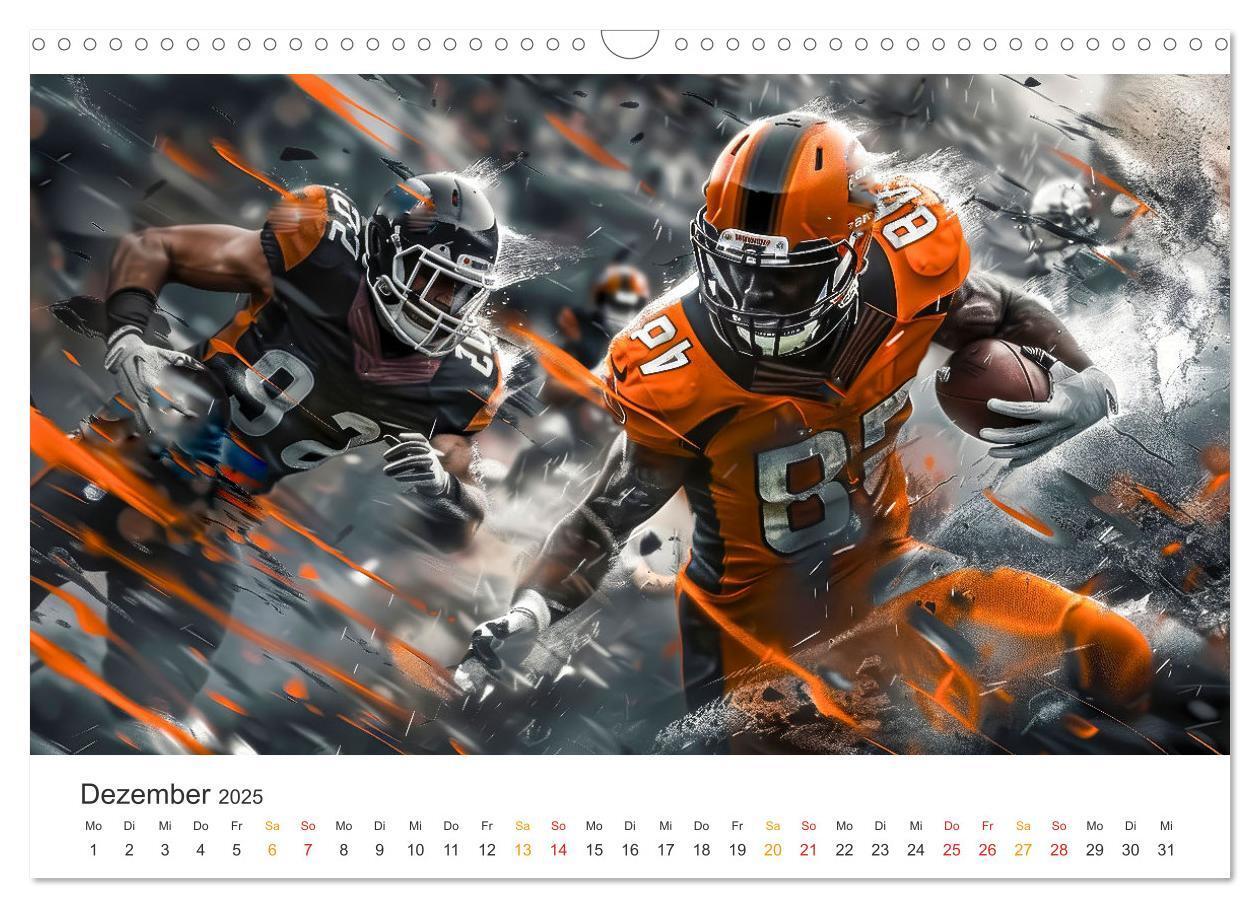 Bild: 9783383806551 | American Football - coole Momente (Wandkalender 2025 DIN A3 quer),...