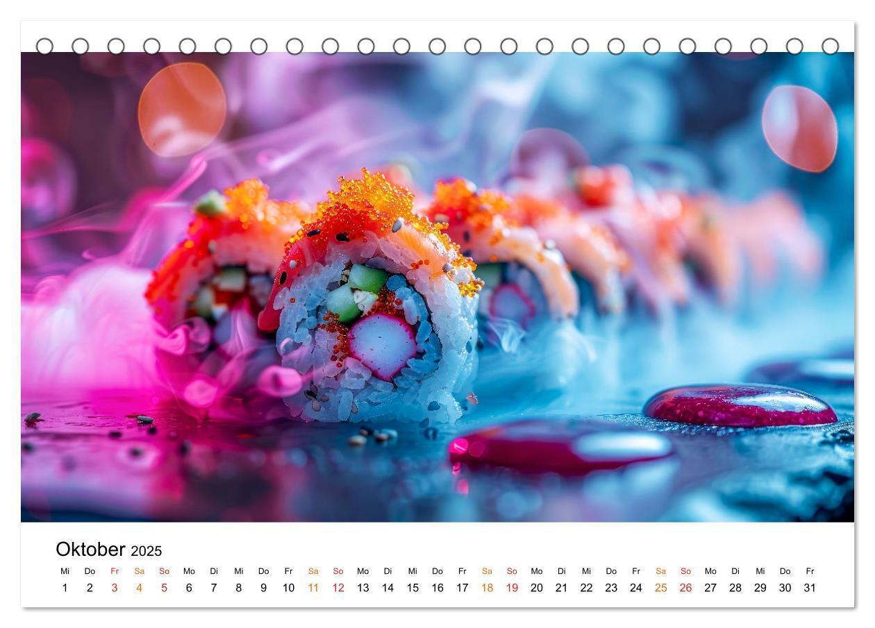 Bild: 9783457129340 | Sushi für Gourmets (Tischkalender 2025 DIN A5 quer), CALVENDO...