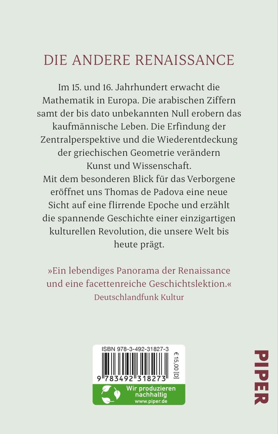 Rückseite: 9783492318273 | Alles wird Zahl | Thomas De Padova | Taschenbuch | 384 S. | Deutsch