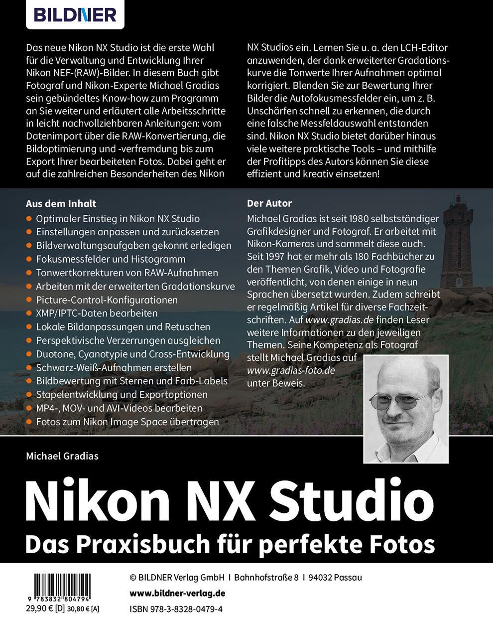 Rückseite: 9783832804794 | Nikon NX Studio | Das Praxisbuch für perfekte Fotos | Michael Gradias
