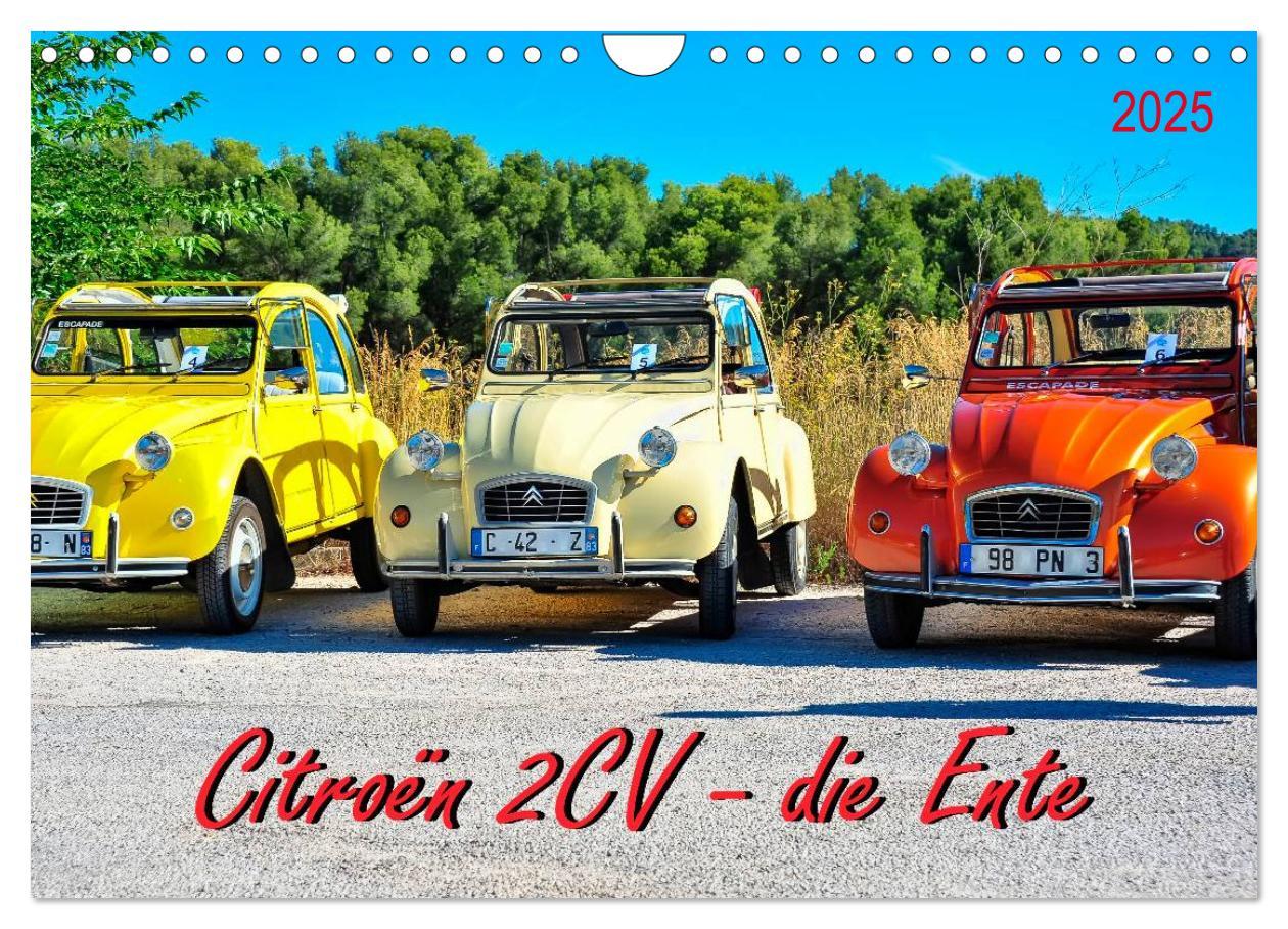 Cover: 9783435573691 | Citroën 2CV - die Ente (Wandkalender 2025 DIN A4 quer), CALVENDO...