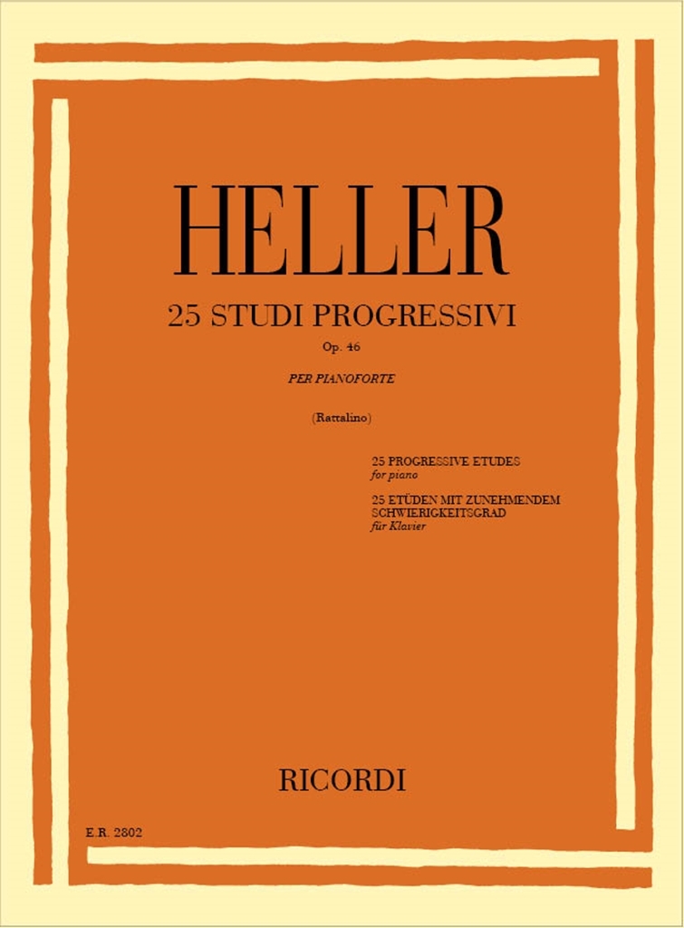 Cover: 9790041828022 | 25 Studi Progressivi Op. 46 | Per Pianoforte | Stephen Heller | Buch