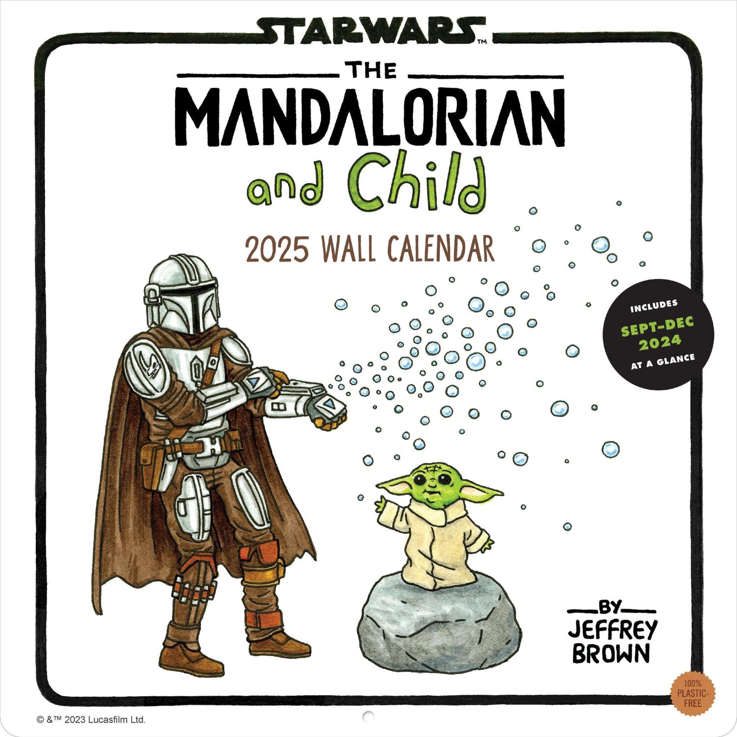 Cover: 9781797230009 | Star Wars the Mandalorian and Child 2025 Wall Calendar | Jeffrey Brown