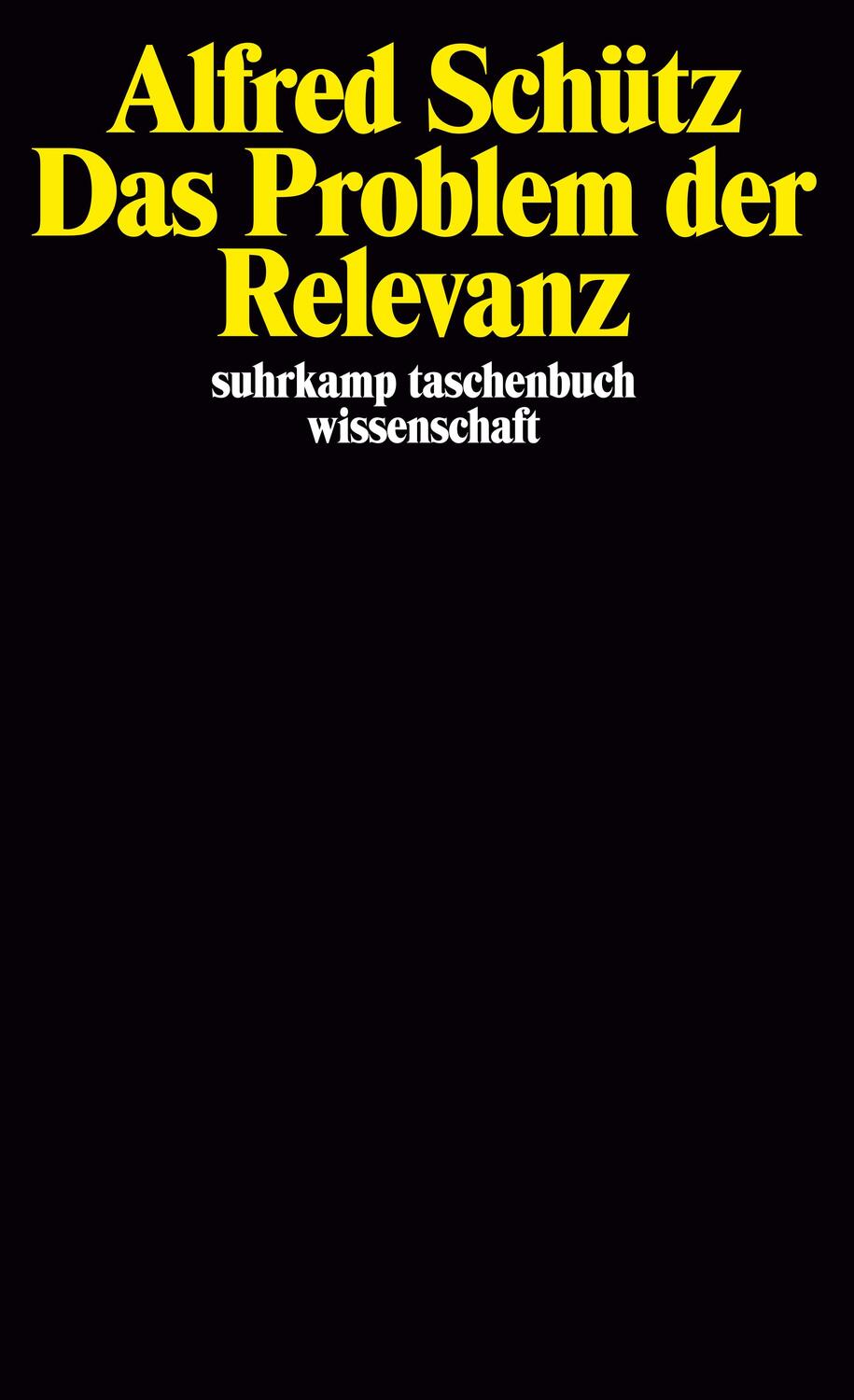 Cover: 9783518279717 | Das Problem der Relevanz | Alfred Schütz | Taschenbuch | Deutsch