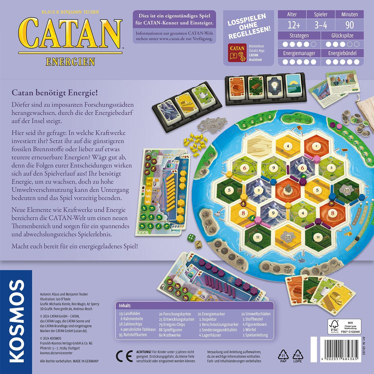 Rückseite: 4002051684365 | CATAN - Energien | Spiel | Klaus Teuber (u. a.) | Spiel | 684365