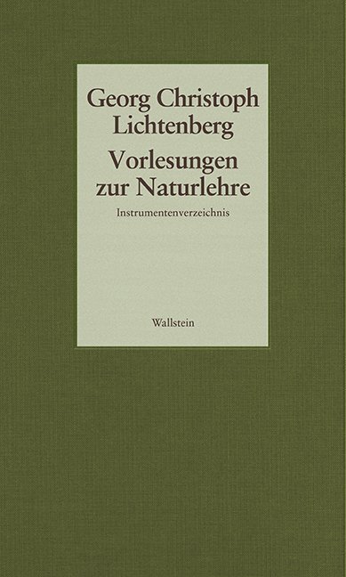 Cover: 9783835308466 | Vorlesungen zur Naturlehre | Instrumentenverzeichnis | Lichtenberg